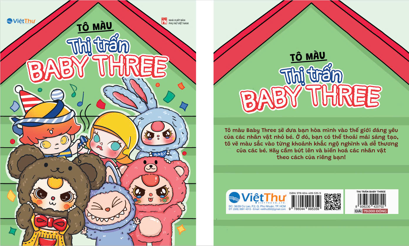 Thị trấn Baby Three - Sách tô màu Hot trend nhất hiện nay