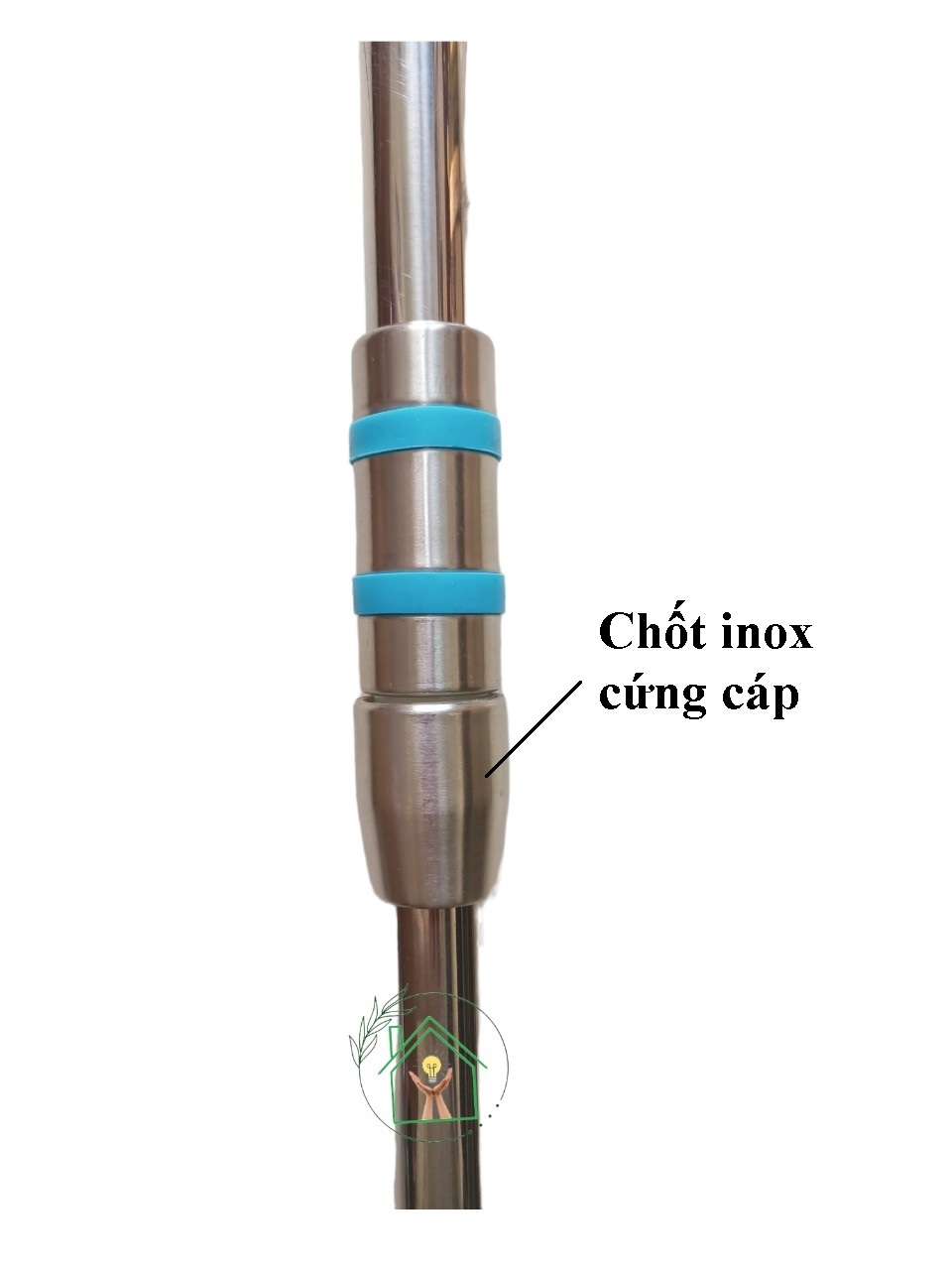 Cây lau nhà xoay 360 độ rời, thân inox chắc chắn, có kèm 1 bông lau