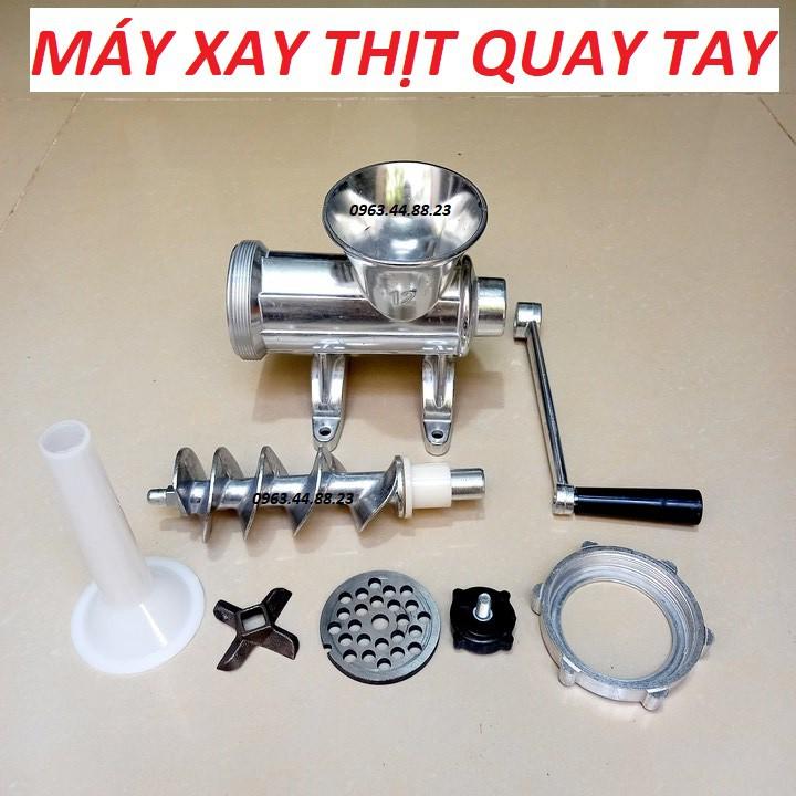 Máy xay thịt , xay cua quay tay cỡ đại bằng Nhôm ( cối 12 )