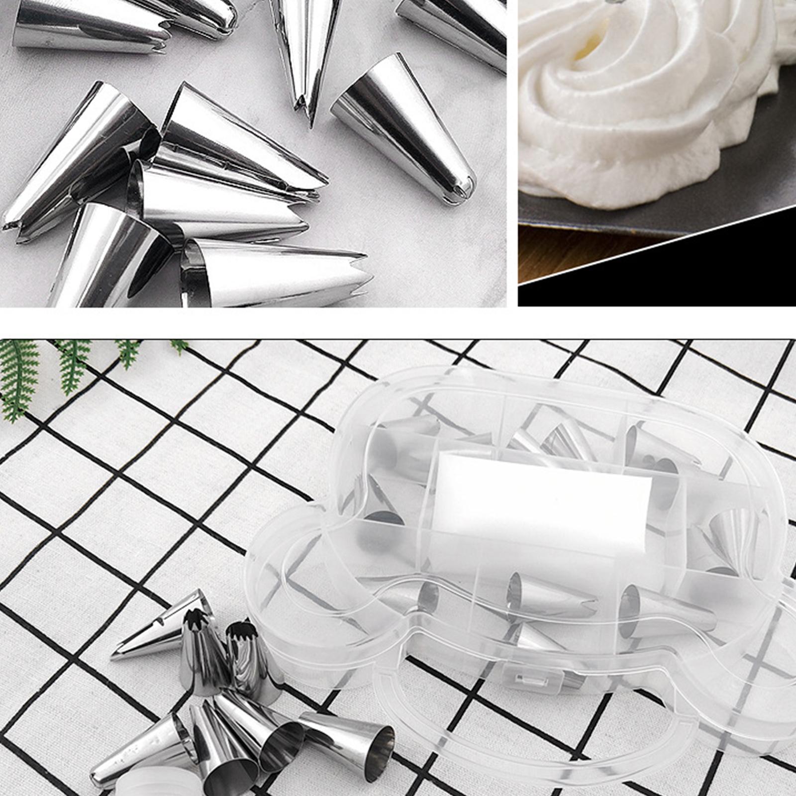 Bộ 22 Món Dụng Cụ Trang Trí Bánh Gồm Đui Bắt Bông Kem Bằng Thép Không Gỉ, túi đựng kem