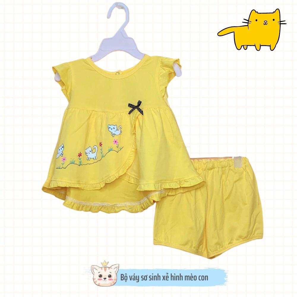 Váy bé gái sơ sinh 0-14 tháng mềm mại thấm hút mồ hôi cotton 100% an toàn làn da nhạy cảm Kidcat shop