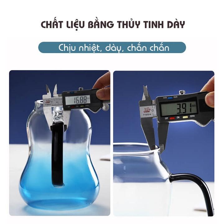 Bình Nước Thủy Tinh Xanh Phong Cách Châu Âu BN04