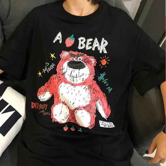 Áo Thun Tay Lỡ Form Rộng Unisex GẤU A BEAR