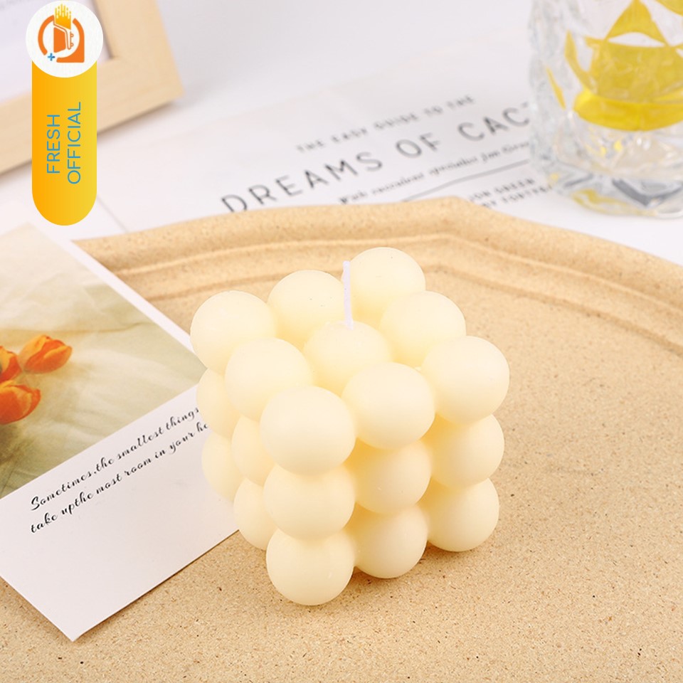 Nến Thơm Handmade Scented Candle Hình Khối Bong Bóng Siêu Dễ Thương - FRESH STORE