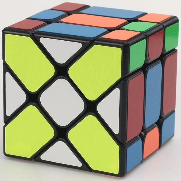 Đồ chơi Rubik biến thể Qiyi Windmill viền đen - Rubik 5 Cánh Hoa Dấu Cộng