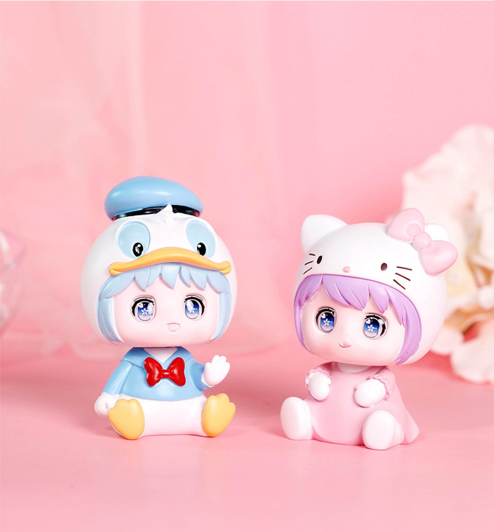 Set 4 Tượng Trang Trí Bé Cái Anime Cute Trang Trí Đẹp Cho Bàn Học Phòng Ngủ