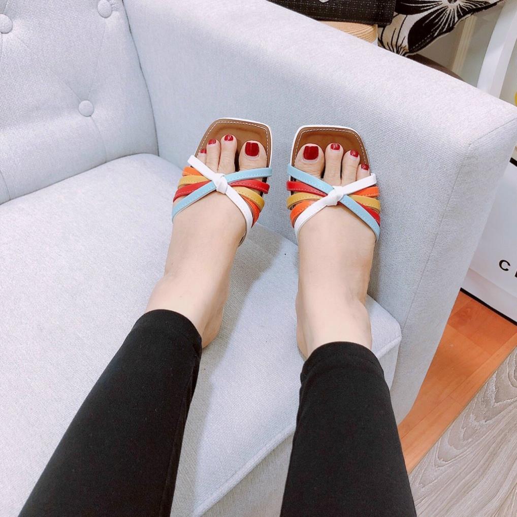 Dép bệt nữ đế bằng quai đan chéo ***