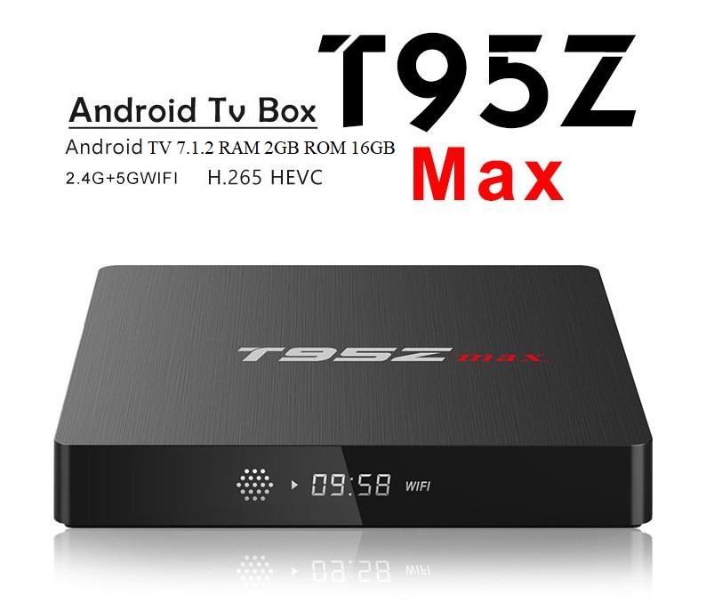 Android Box T95Z MAX, Chip S912 Cao cấp, Ram 2GB, Rom 16GB, Wifi 2.4/5Ghz, Blutooth 4.1, Cấu Hình Cao Cấp Mạnh Mẽ - Hàng Nhập Khẩu