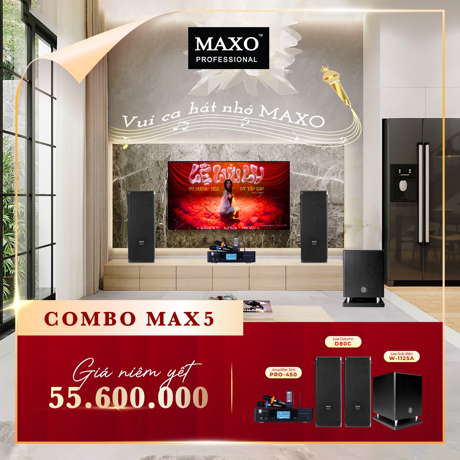 Dàn Karaoke Gia Đình MAX5 - Hàng Chính Hãng