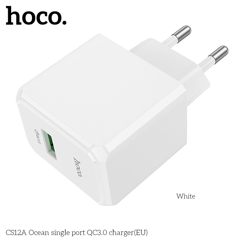 Cốc Sạc Nhanh Dành Cho Hoco Qc3.0 18W CS12A 1 Cổng USB Hàng Chính Hãng