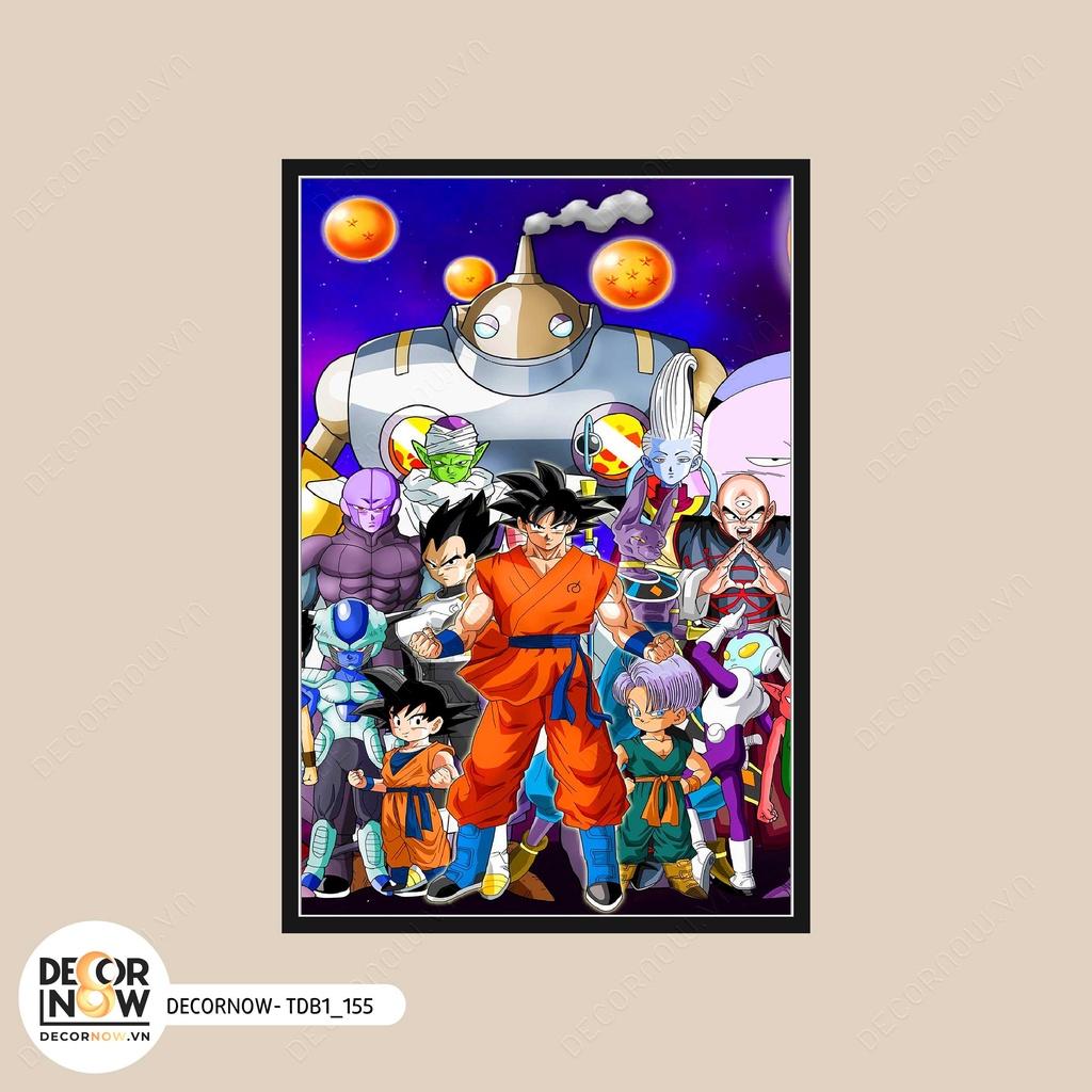 Tranh Treo Tường Tráng Gương DRAGON BALL Phòng Ngủ, Phòng Khách, DECORNOW, Size 30x40, Có Khung Composite DCN-19