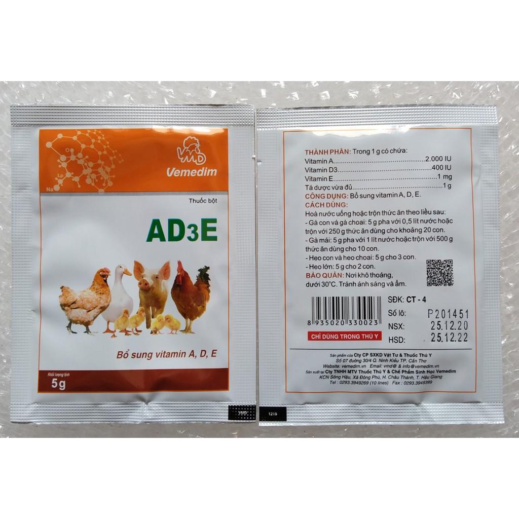 1 gói vitamin tổng hợp AD3E (5g) cho chim,vẹt, yến phụng