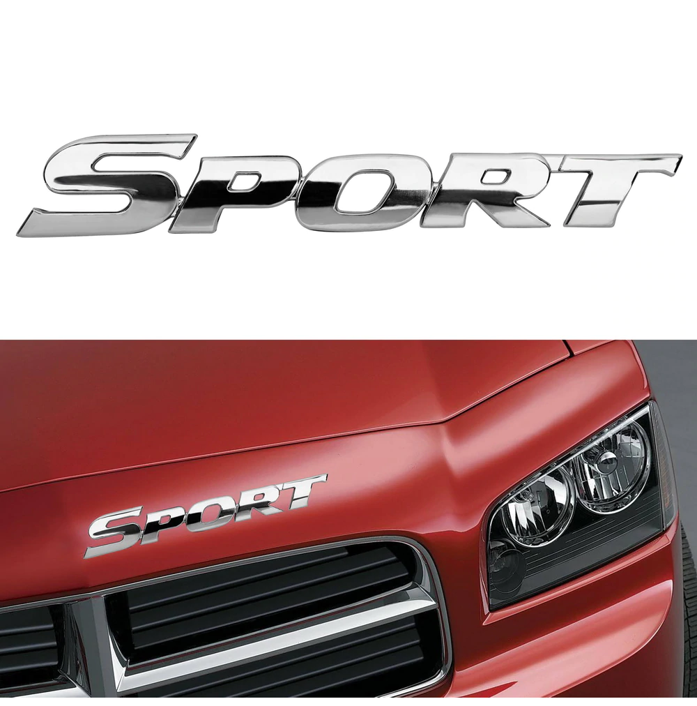 ROGTZ Tem Logo Nổi Chữ 3D Dán Trang Trí Ô Tô Xe Máy SPORT - Hàng Nhập Khẩu