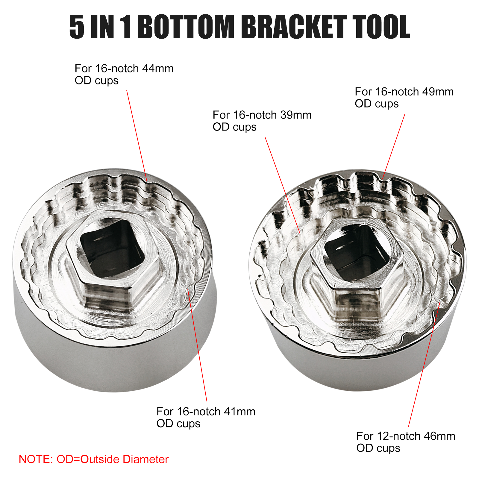 Dụng Cụ Tháo Lắp Trục Xe Đạp 5 Trong 1