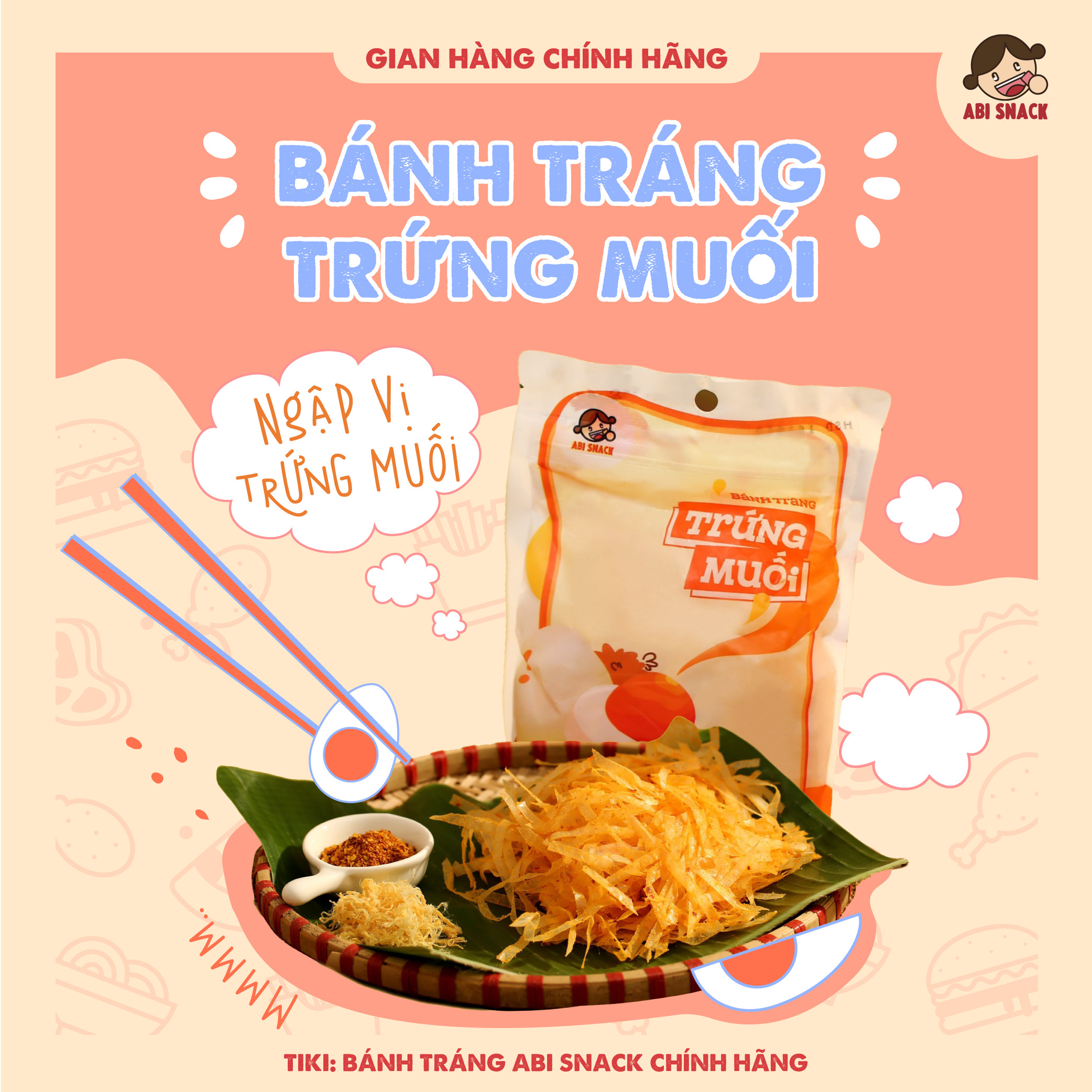 Bánh Tráng Abi Vị Trứng Muối ABI SNACK