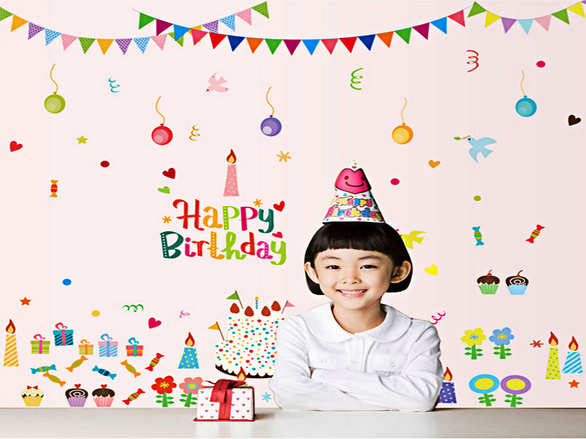 Decal dán tường chúc mừng sinh nhật happy birthday