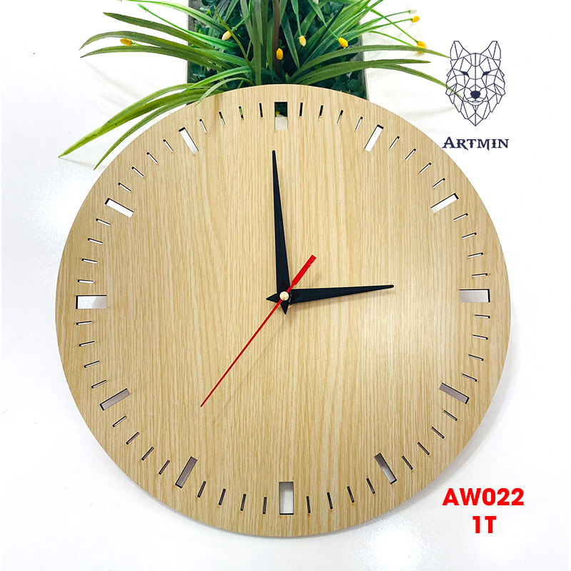 AW022 - Đồng Hồ Gỗ Treo Tường – Décor Trang Trí Phong Cách Mới