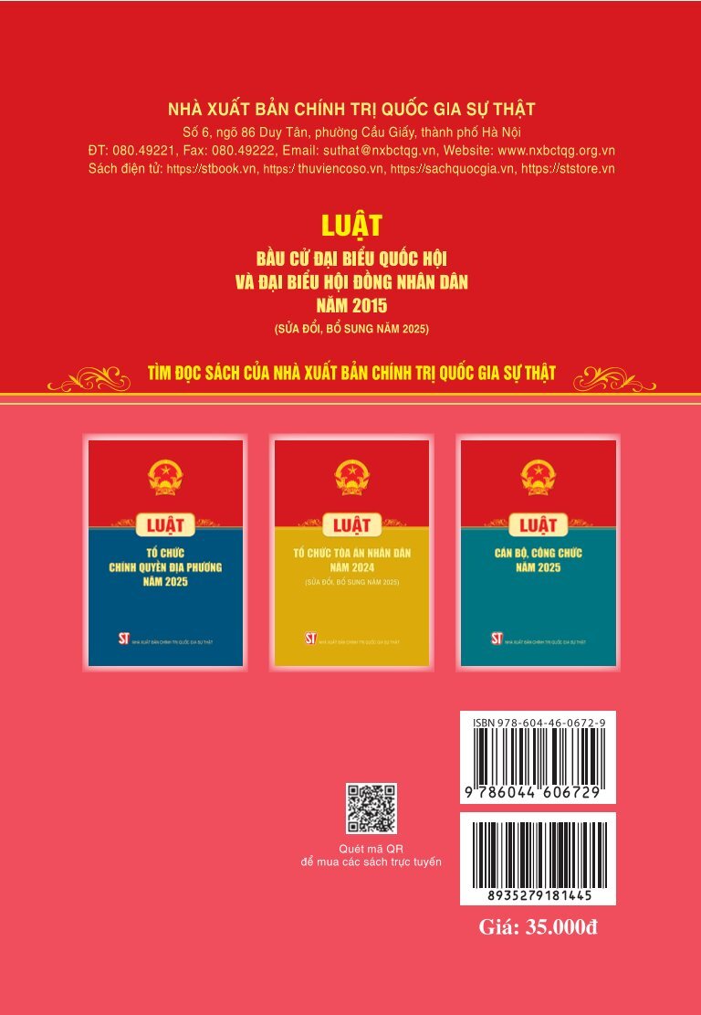 Luật Bầu cử đại biểu Quốc hội và đại biểu Hội đồng nhân dân năm 2015 (Sửa đổi, bổ sung năm 2025)