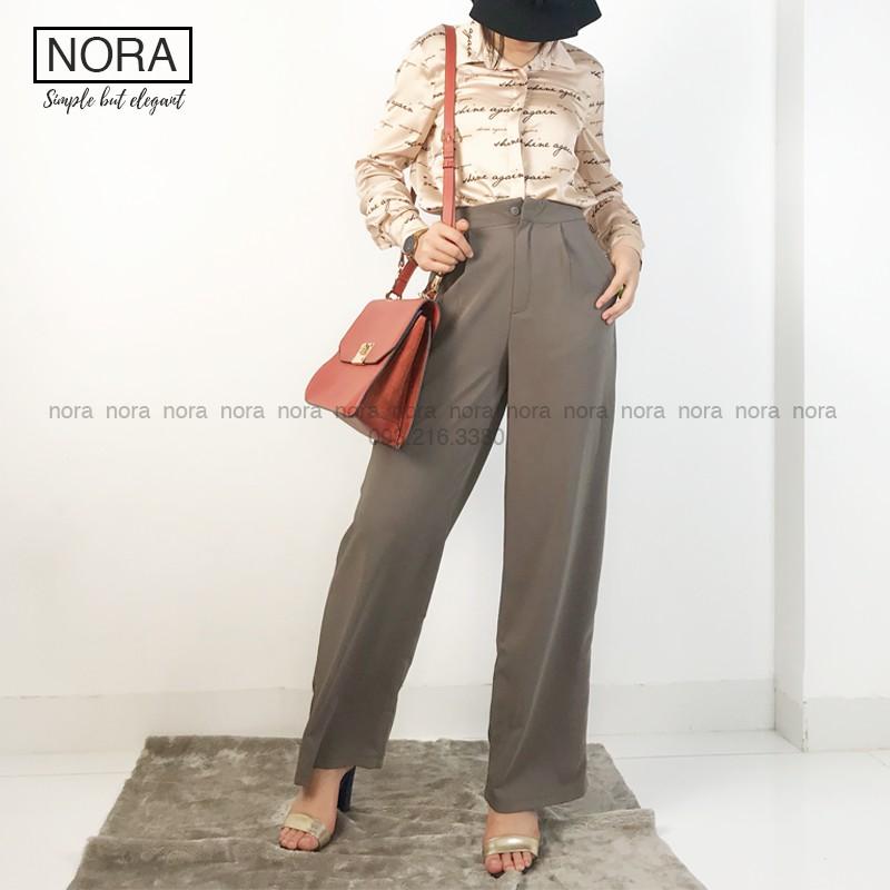 Quần Ống Rộng Culottes Xuông Dài 100cm, Quần Vải Suông Rũ Siêu Mềm Cao Cấp | NQ02 | Ghi Rêu