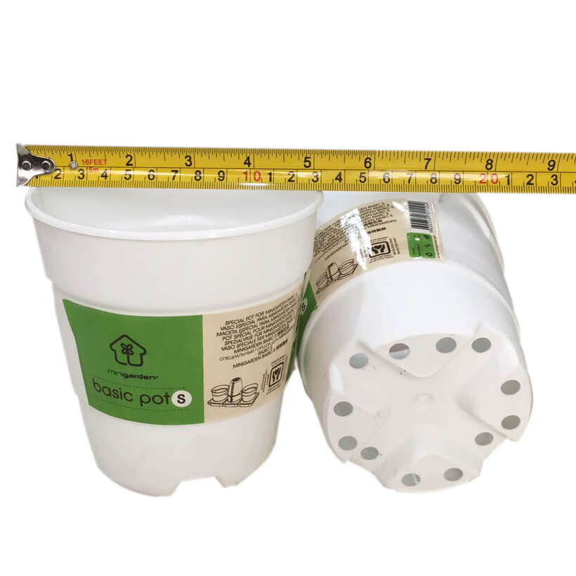 Chậu trồng cây trong nhà cao cấp Minigarden Basic Pot S nhập khẩu Châu Âu, Nhựa PP Chống UV, có khả năng tự hút nước và thoát nước giúp cây sống tốt mà không cần chăm sót