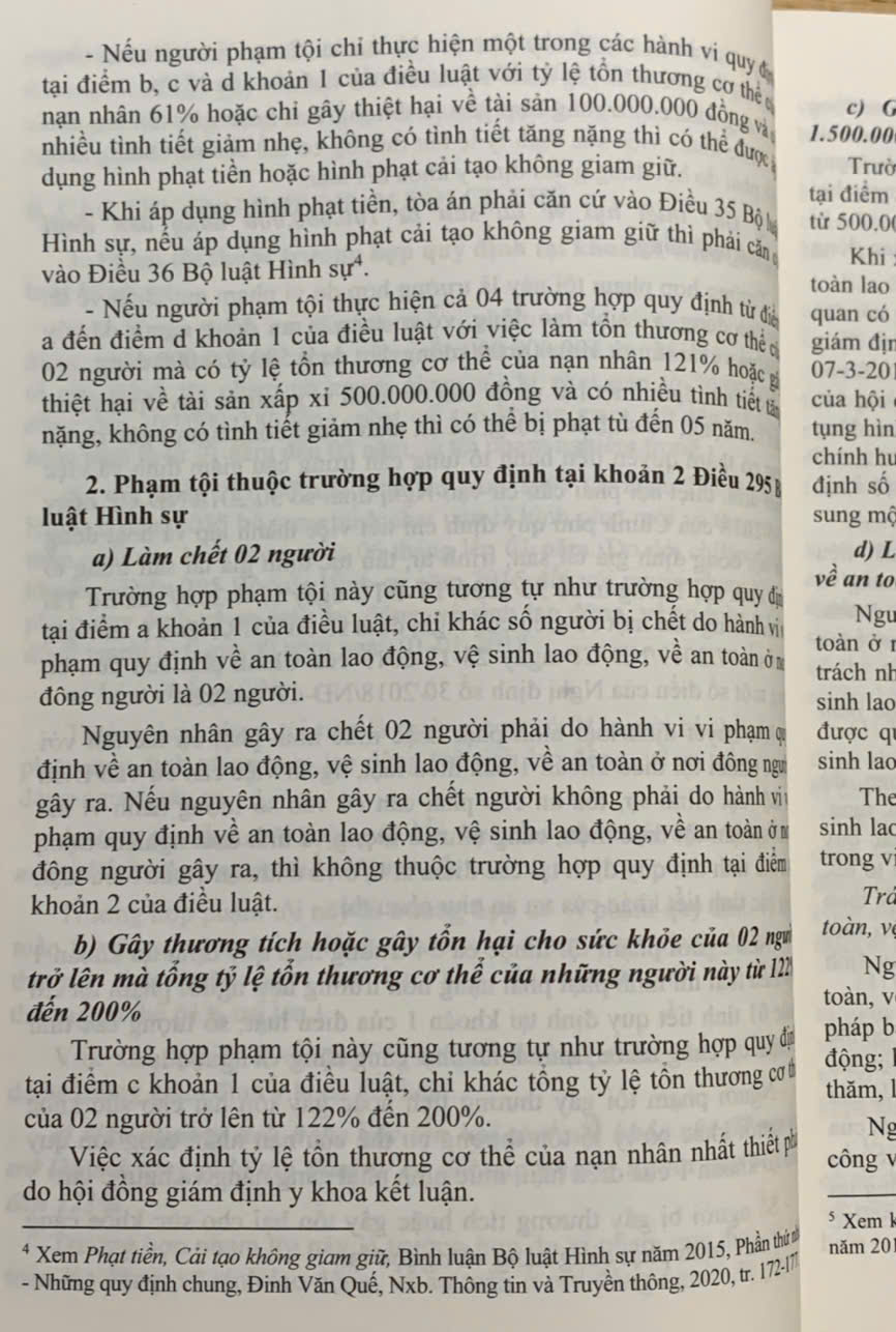 Bình luận Bộ luật Hình sự năm 2015 (Phần thứ hai – Các tội phạm), Chương XXI, Mục 3, 4: Các tội phạm khác xâm pham an toàn, trật tự công cộng