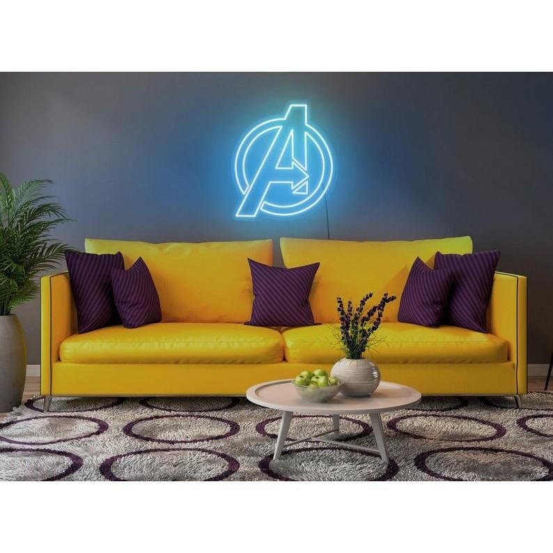 Đèn LED neon sign hình AVENGERS |  Sử dụng điện 12V | Chuyên dùng trang trí tường, trang trí phòng ngủ, trang trí nhà , trang trí quán coffee, trang trí cửa hàng.