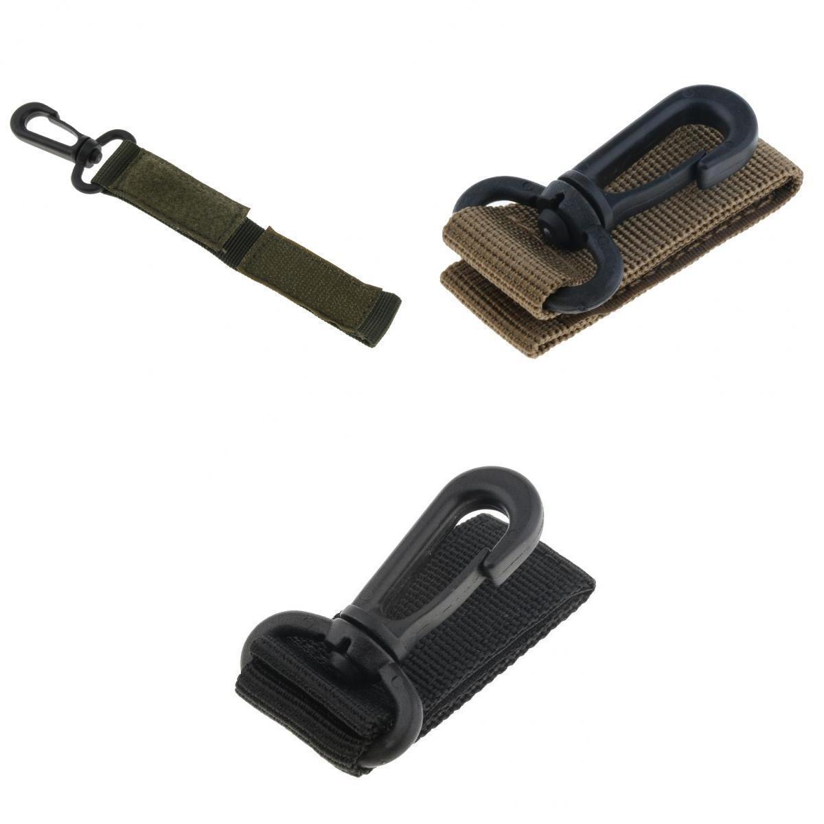 3Pcs Outdoor Keychain Clip Nylon Buckle Belt Key Ring Holder Webbing Carabiner