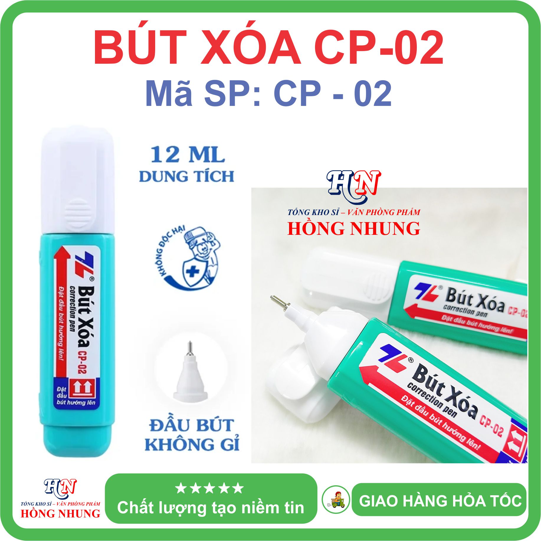 [SALE] Bút xóa nước CP-02, An Toàn, Không Độc Hại, Kiểu Dáng Nhỏ Gọn