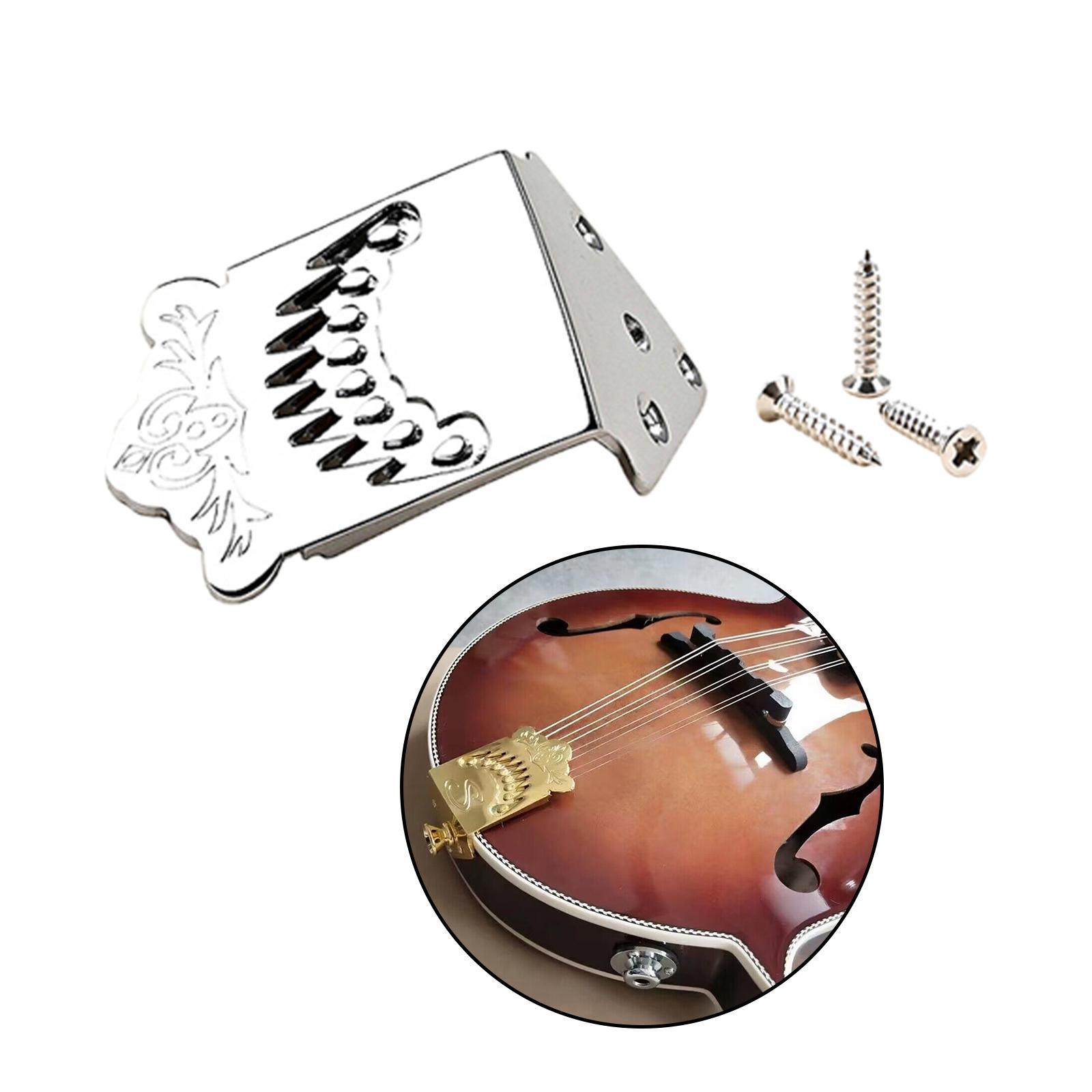 Mandolin Tailpiece Parts 8 String Direct Replaces Durable for Guitar Parts