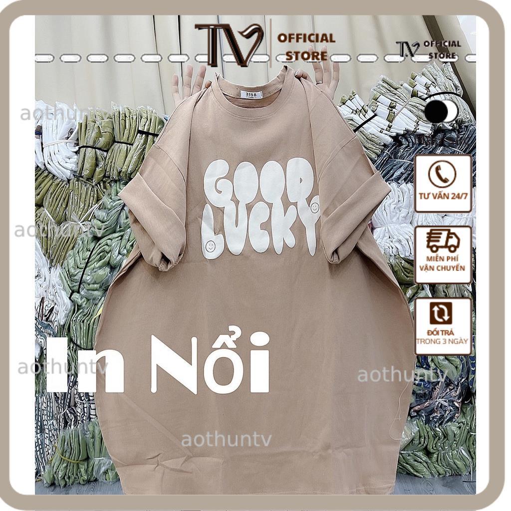 Áo thun nữ ATV  Áo Phông 3158, Áo Thun Dáng Rộng Dấu Quần Unisex Tay Lỡ Nam Nữ