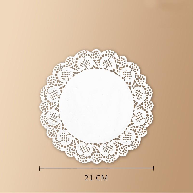 Giấy Thấm Dầu Thực Phẩm 140 Tờ Thấm Dầu Ăn Đồ Chiên Rán Tròn Hoa Văn Đục Lỗ Đa Năng Tiện Dụng