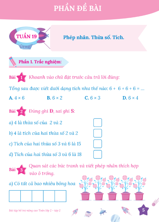 Sách - Combo Bài Tập Bổ Trợ Nâng Cao Toán Lớp 2 – Tập 1 + 2