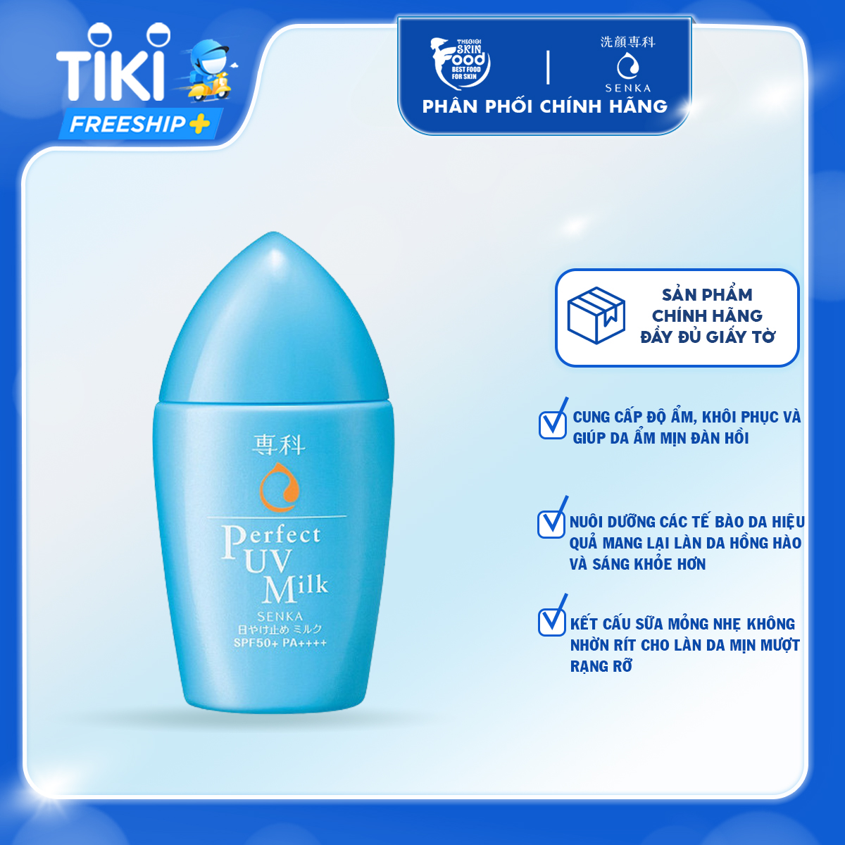 Kem Chống Nắng Dạng Sữa Senka Perfect UV Milk SPF 50+/PA+++