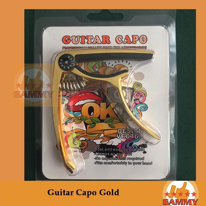 Capo đàn Guitar Acoustic Rock Music - Guitar capo vân gỗ / vàng Gold / Xám / Bạc / Hồng vàng Rose Gold