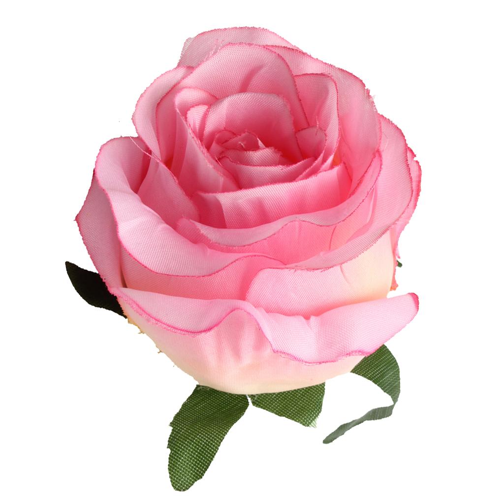 10pcs Artificial Silk Rose Flower Head DIY Bouquet Wedding Decor Purple