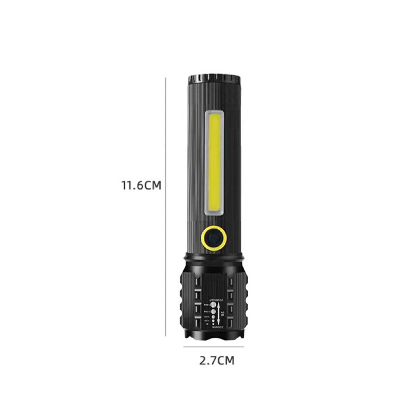 LED Flashlight Pocket Flashlight Small Flashlight Flash Light Compact USB LED Torch Lantern Handheld Torch Light for Camping Car Home Garage