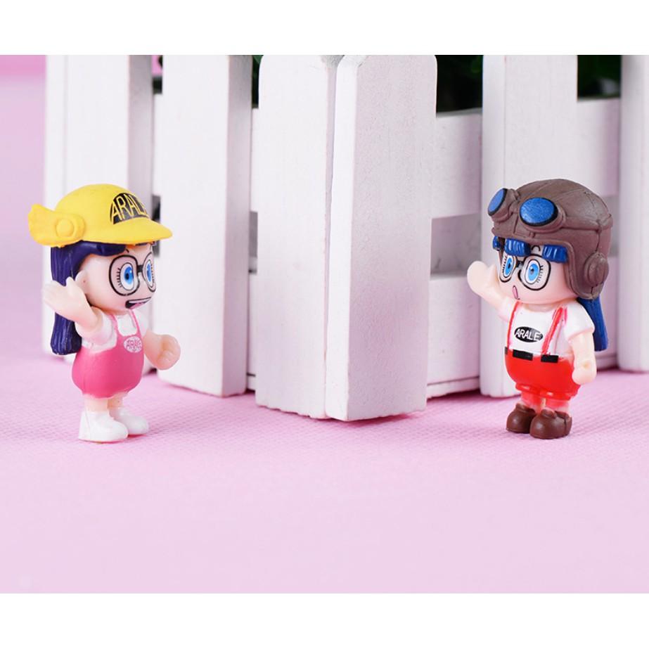 KHO-HN * Combo 04 mô hình Arale siêu cute cho các bạn trang trí tiểu cảnh, chế móc chìa khóa DIY