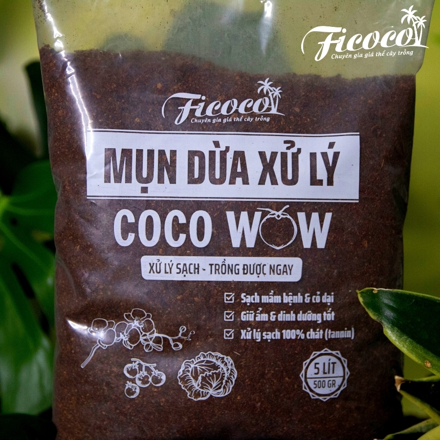 Giá Thể Xơ Dừa Xử Lý Coco Wow - Gói 5L (1Kg)