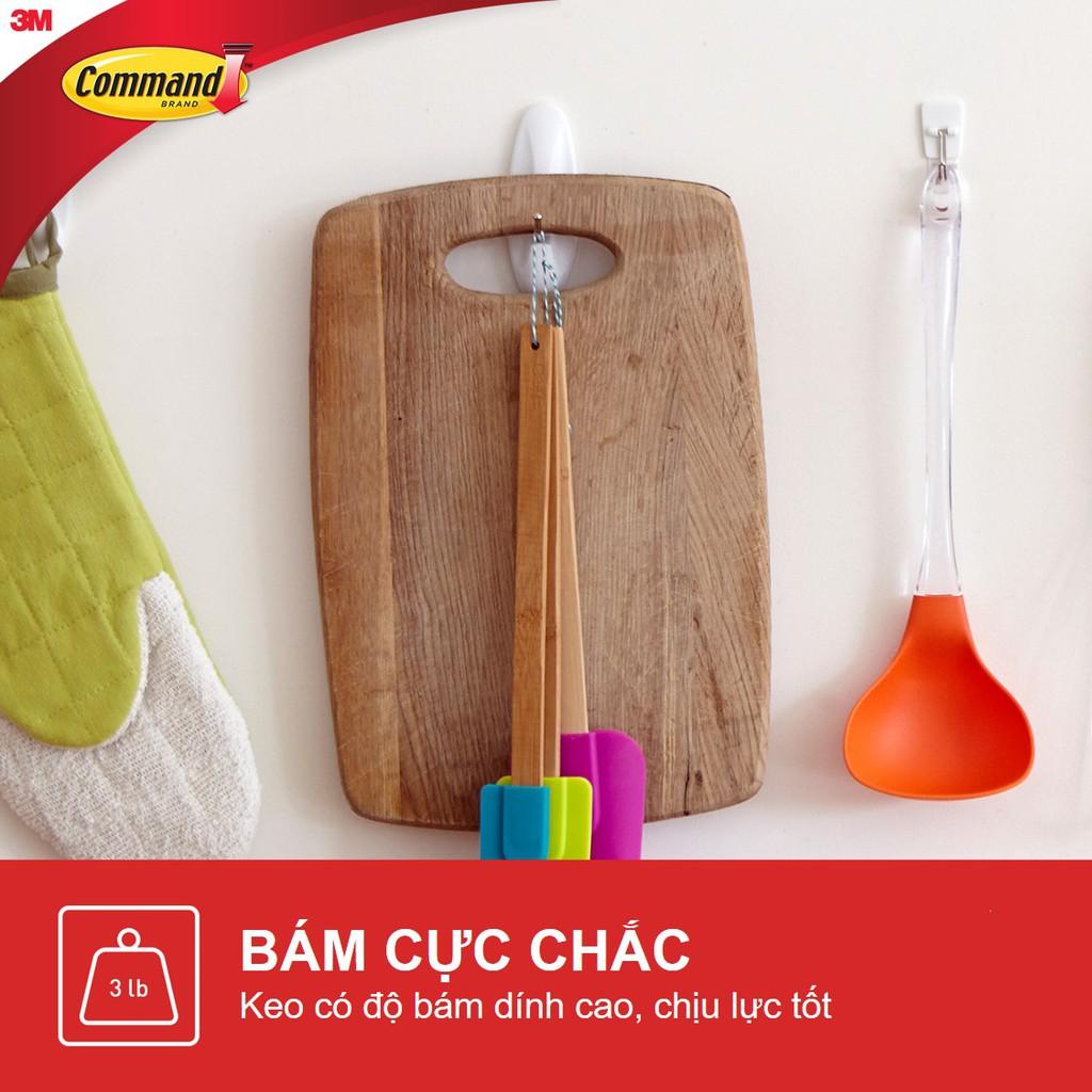 Móc dán tường đầu kim loại Command 3M vỉ 2 cái cỡ vừa chịu lực 1.3kg - Độ bền cao, bám cực chắc, tháo cực dễ 17068