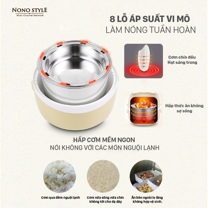 Hộp Hâm Nóng Cơm LOTOR HM-2013 (1,3L) - Hàng Chính Hãng