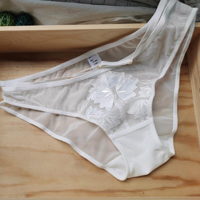 Trong Suốt Siêu Mỏng Lưới Thêu Hoa Áo Ngực Và Quần Lót Bộ Quần Lót Với Đá Sexy Pháp Đúc Thông Hơi Không Quần Lót