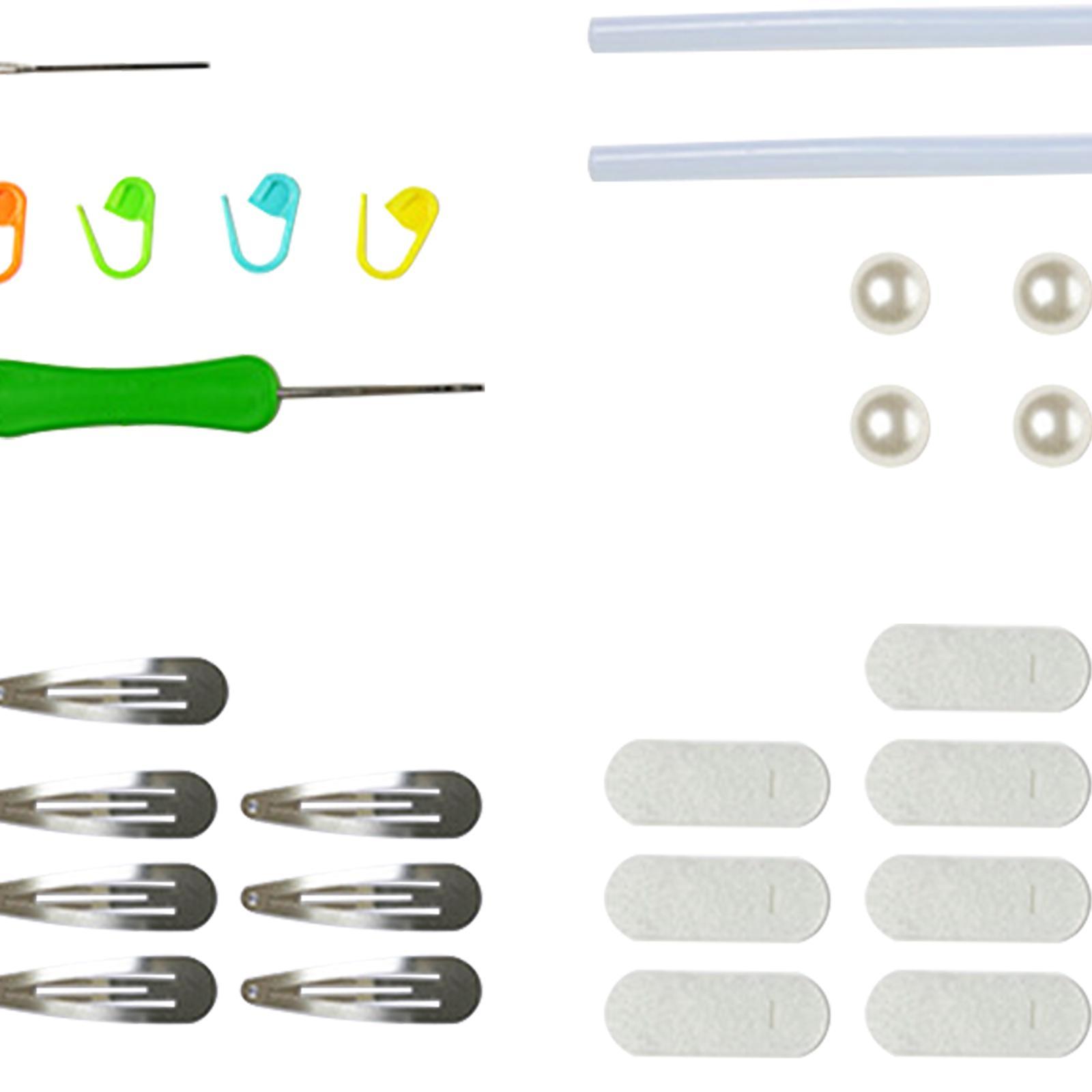 Doll Crochet Kit for Beginners Classic Starter Crochet Hair Cilps Kit for Adults