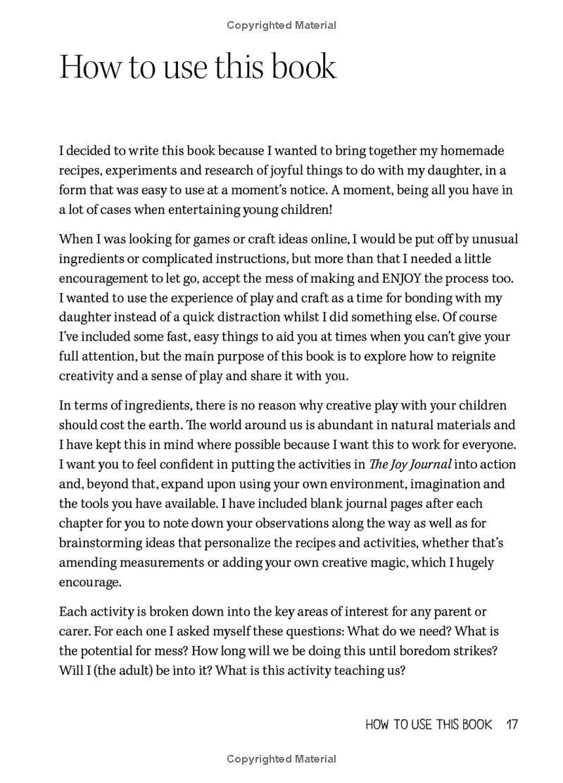 The Joy Journal For Magical Everyday Play: Easy Activities &amp; Creative Craft For Kids And Their Grown-Ups