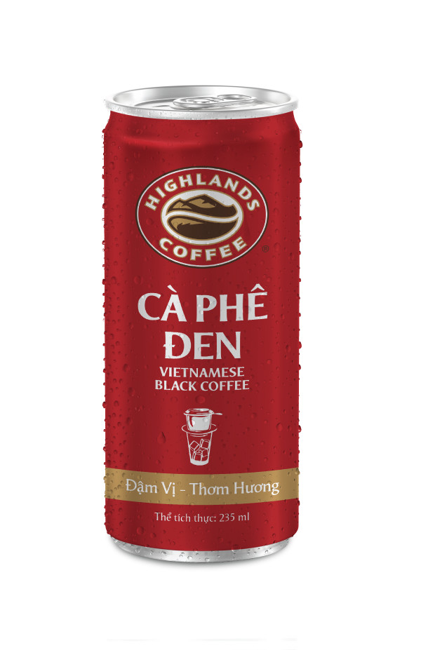 Thùng 24 Lon Cà Phê Đen Highlands Coffee (185ml/Lon)