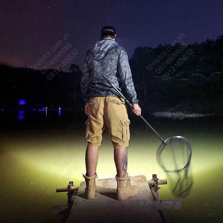 Đèn Pin LED đội đầu siêu sáng 5 pha led pin sạc gắn sẵn bên trong, cổng mUSB
