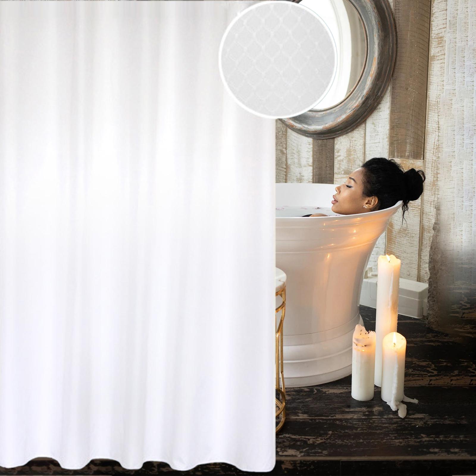 Rèm Phòng Tắm 6 X 6 Ft Bằng Kim Loại Và Móc Treo Không Thấm Nước