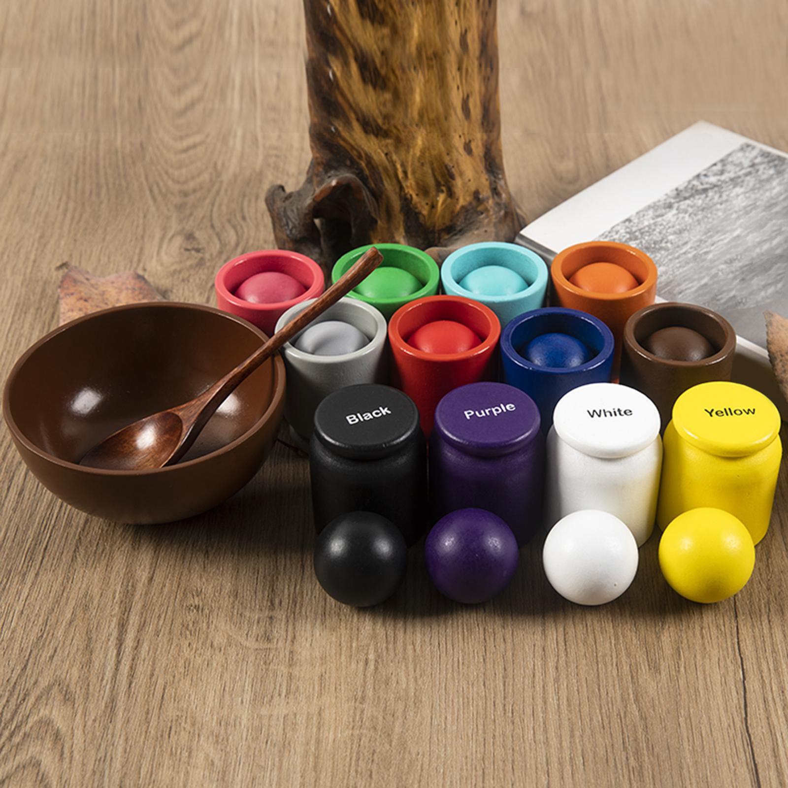 Matching Sorting Balls in Cups Color Sorting Game Board Game for Kids Baby