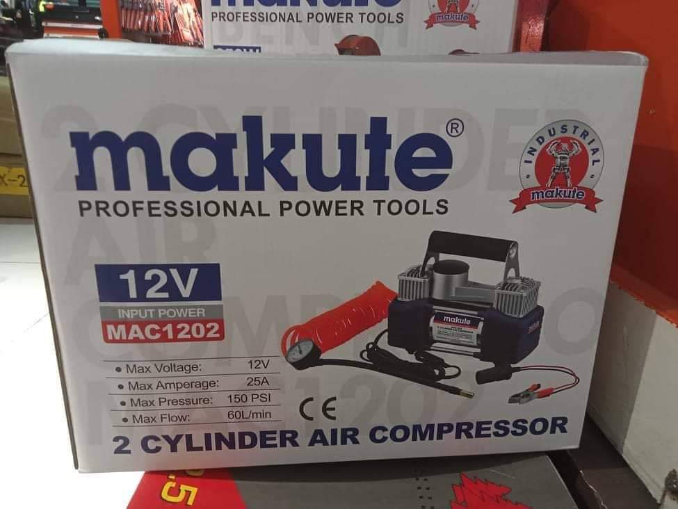 Máy bơm lốp xe hơi Makute, 2 xi lanh MAC1202- Hàng chính hãng