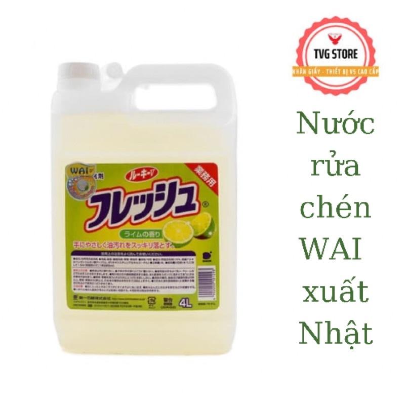 Nước rửa bát WAI hương chanh 4 lít - chuẩn chính hãng lưu hành thị trường Nhật