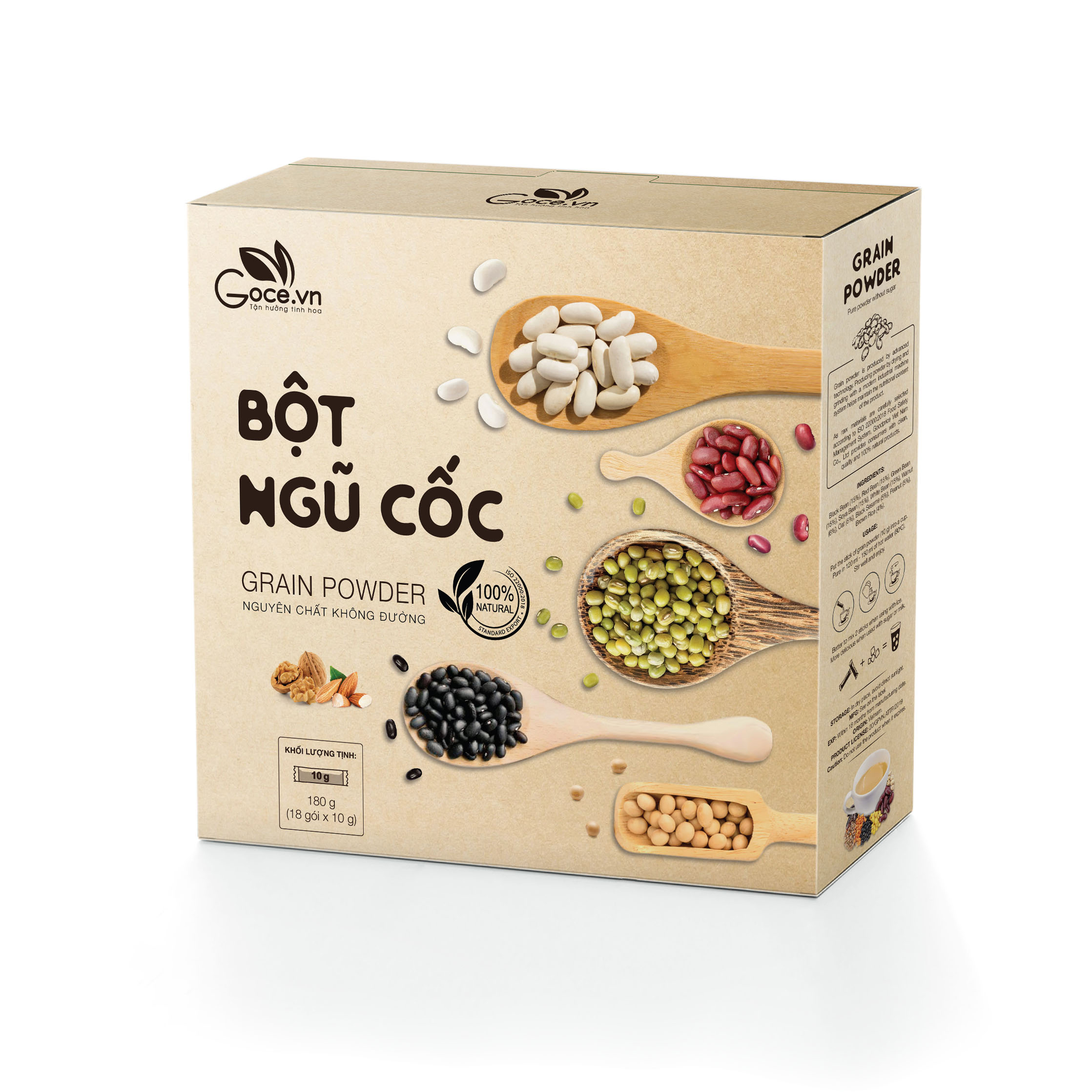 Bột ngũ cốc dinh dưỡng Goce - 180g (18 gói x 10g)